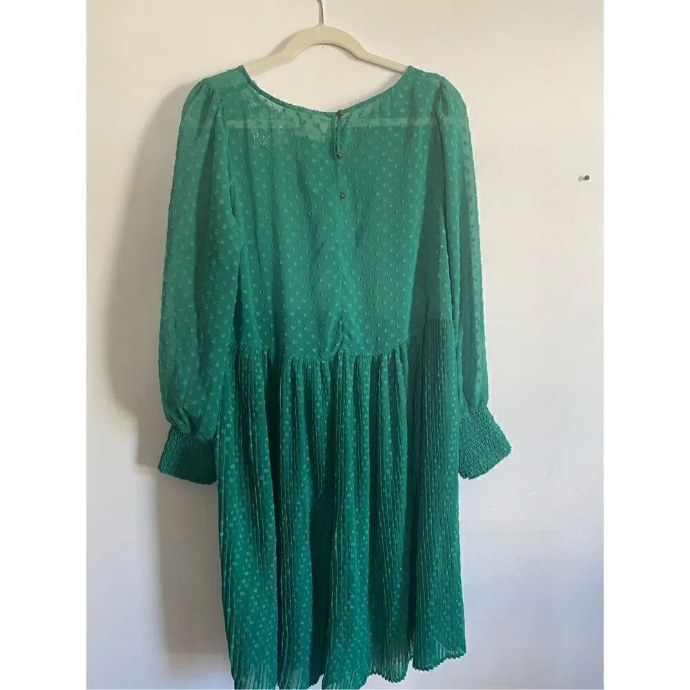 Anthropologie Maeve Swiss Dot Long Sleeve Dress